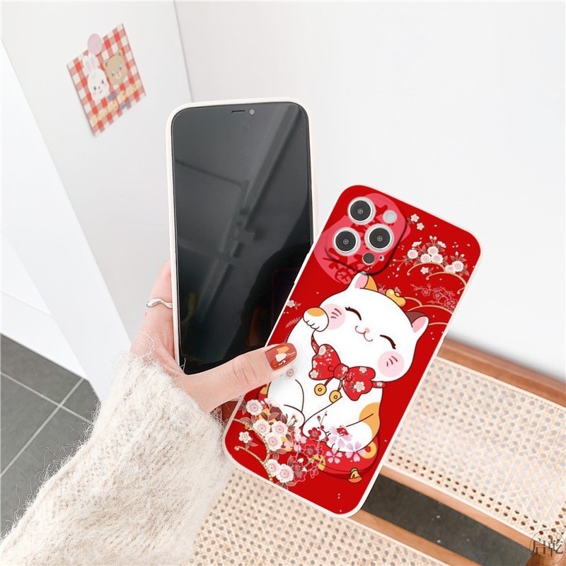 Ốp lưng iphone giả 14 hình tết mèo thần tài 2 6 5s/6/6plus/6s/6splus/7/7plus8plus/x/xr/xs/11/12/pro/promax/13/14Promax