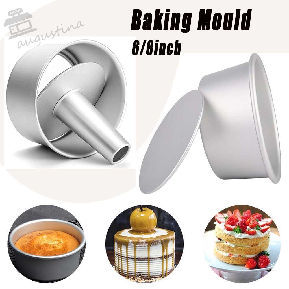 AUGUSTINA Khuôn Nướng Bánh Bằng Hợp Kim Nhôm 6 / 8 Inch Kèm Đế Tháo Rời Được Tiện Lợi Dành Cho Nhà Bếp