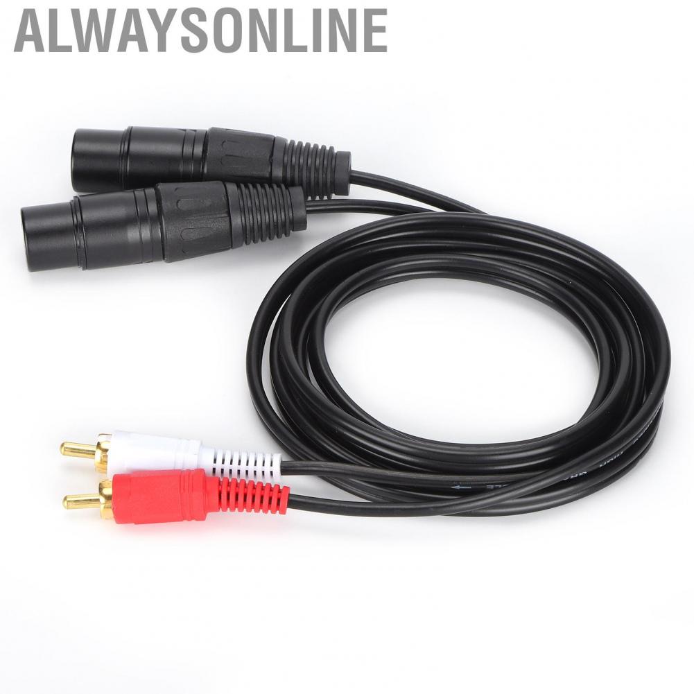 Alwaysonline 1.5M Dual XLR Female To Cable Microphone Speaker DVD Cord Wir ZIN