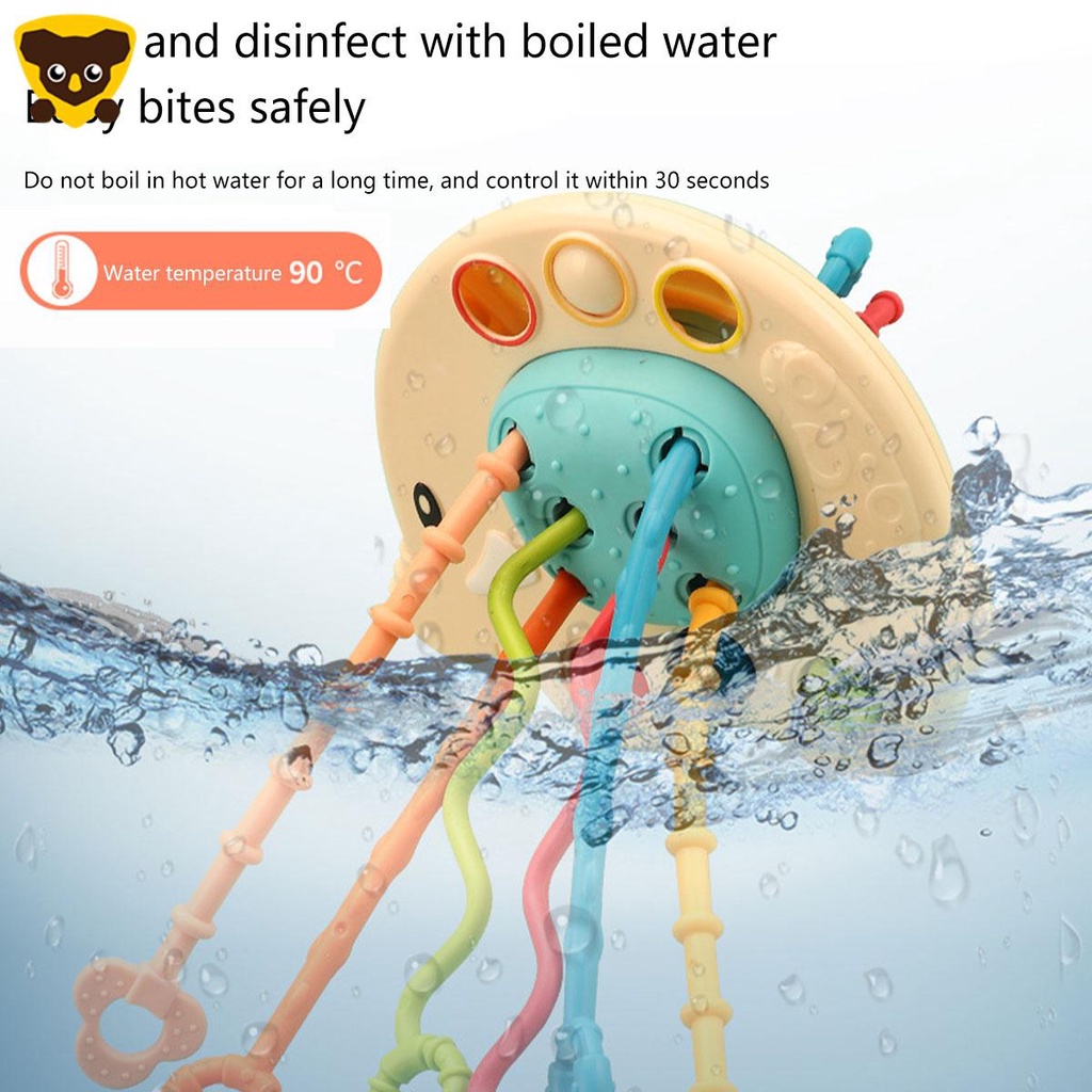 Đồ Chơi Dây Kéo Hình Voi Bằng Silicone Cấp Thực Phẩm Cho Bé SHOPCYC2677