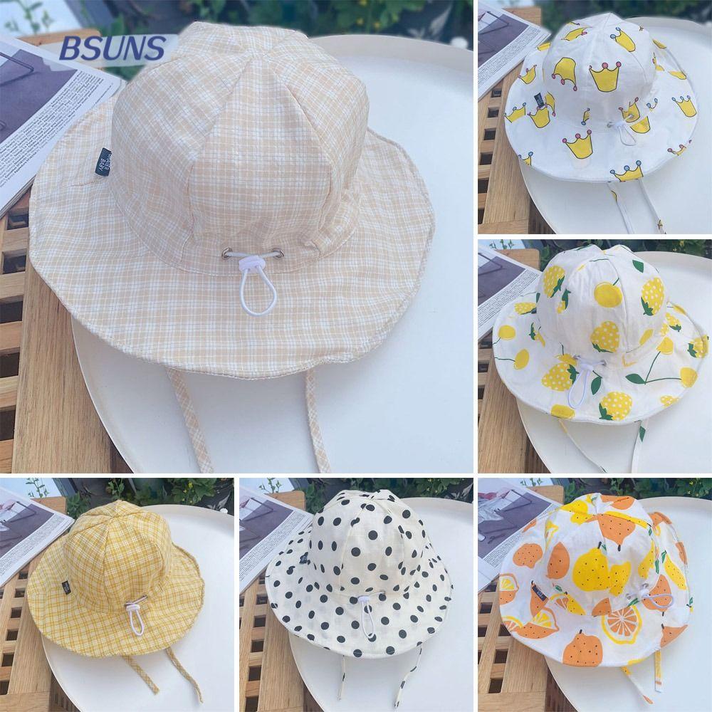 BSUNS Mũ Bucket Vành Rộng Chống Tia UV Thời Trang Dành Cho Bé Trai Và Bé Gái