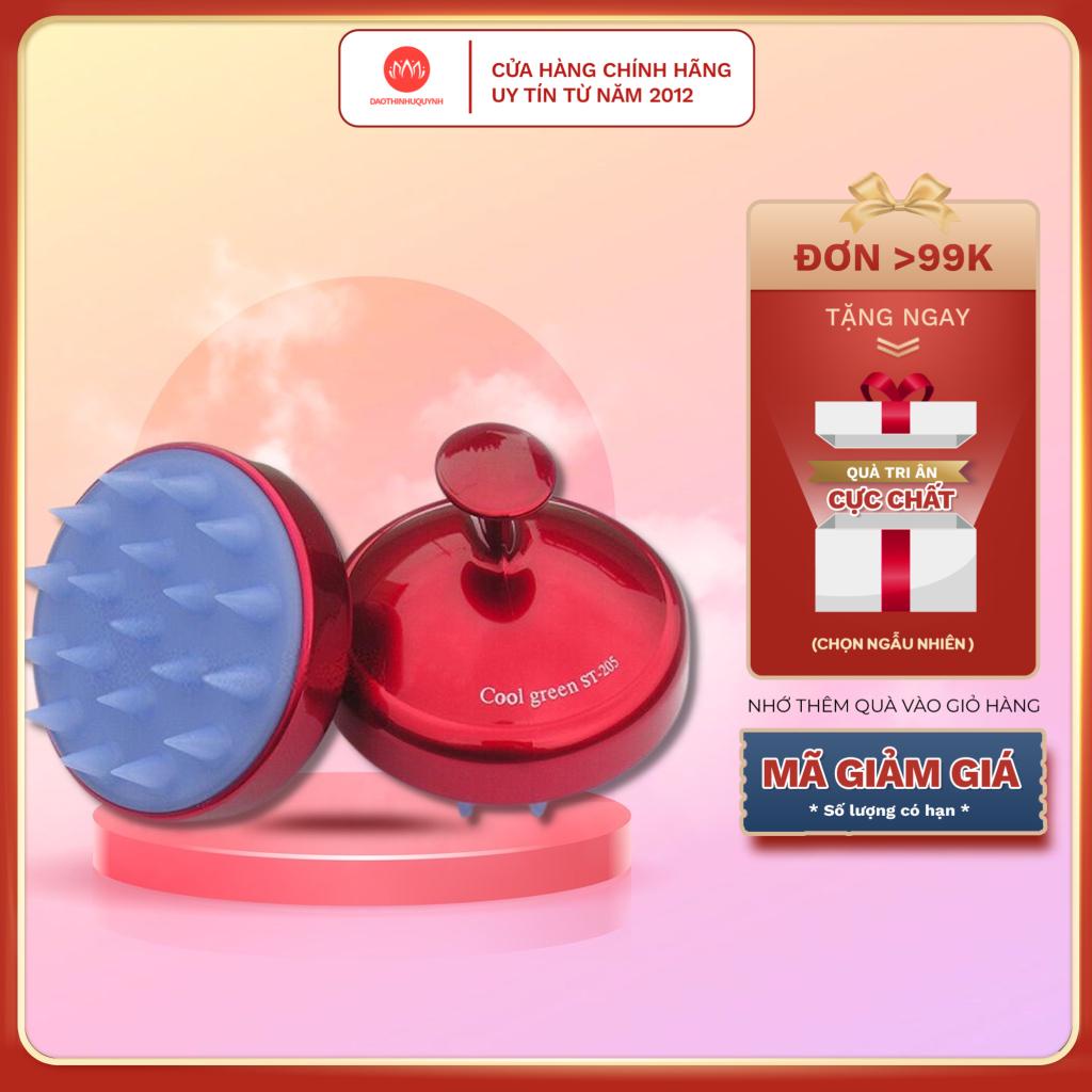 Lược gội đầu Hàn Quốc massage da đầu Cool Green cao cấp dùng được cả khô và ướt