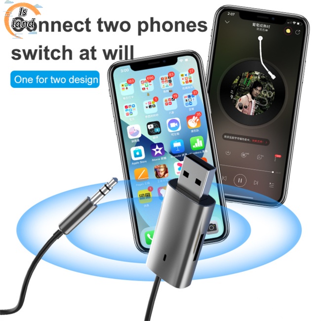 Thiết Bị Nhận Tín Hiệu Bluetooth 5.1 Rảnh Tay Hd Gọi Điện Thoại Jack 3.5mm Aux