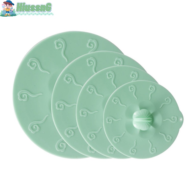 Bộ 4 Nắp Silicone Đậy Tô Thức Ăn Có Giác Hút Cho Tủ Lạnh