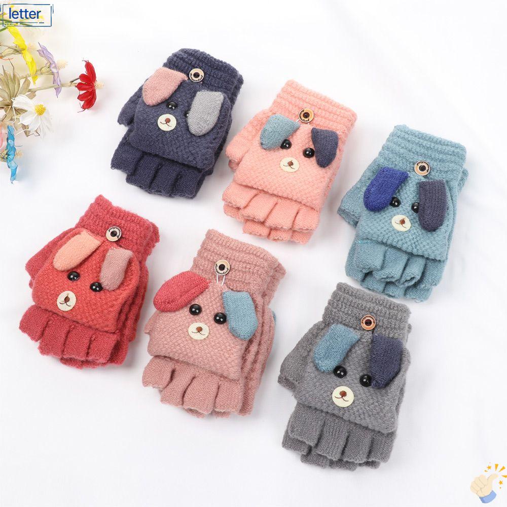LET Găng Tay Dày Dặn Ấm Áp Kiểu Dáng Dễ Thương Cho Bé