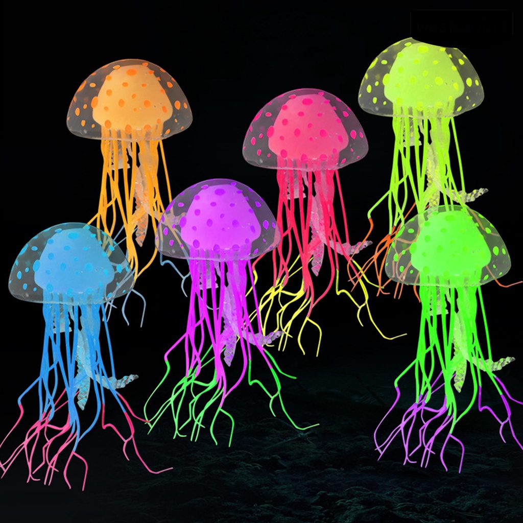 [COD]♞Sứa Nhân Tạo Trong Suốt Phát Sáng Bảo Vệ Môi Trường Dùng Trang Trí Bể Cá