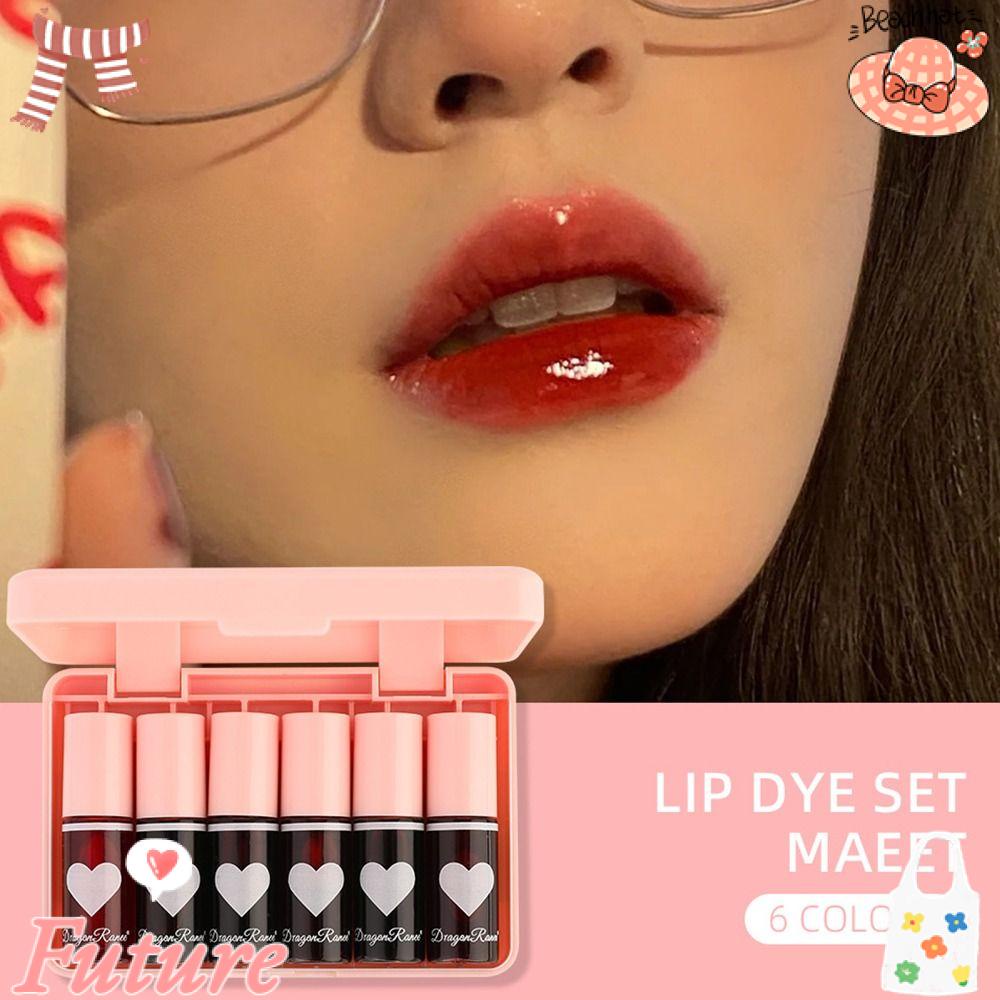 FUTURE Set 6 Son Môi Dạng Lỏng Chống Thấm Nước Không Dính Thành Cốc Lên Màu Cực Chuẩn