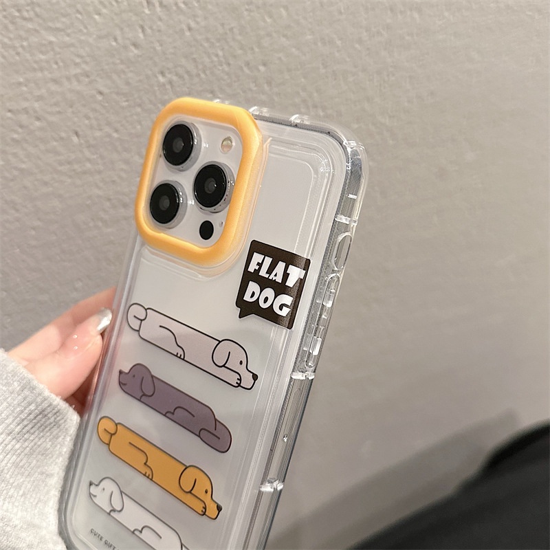 Ốp Điện Thoại Túi Khí Chống Sốc Hình Cún Hoạt Hình Cho iphone15 / 14promax / 13 / 12 / 11 / XR / XS / X / XSMAX / 6PLUS / 6SPLUS / 7 / 8PLUS