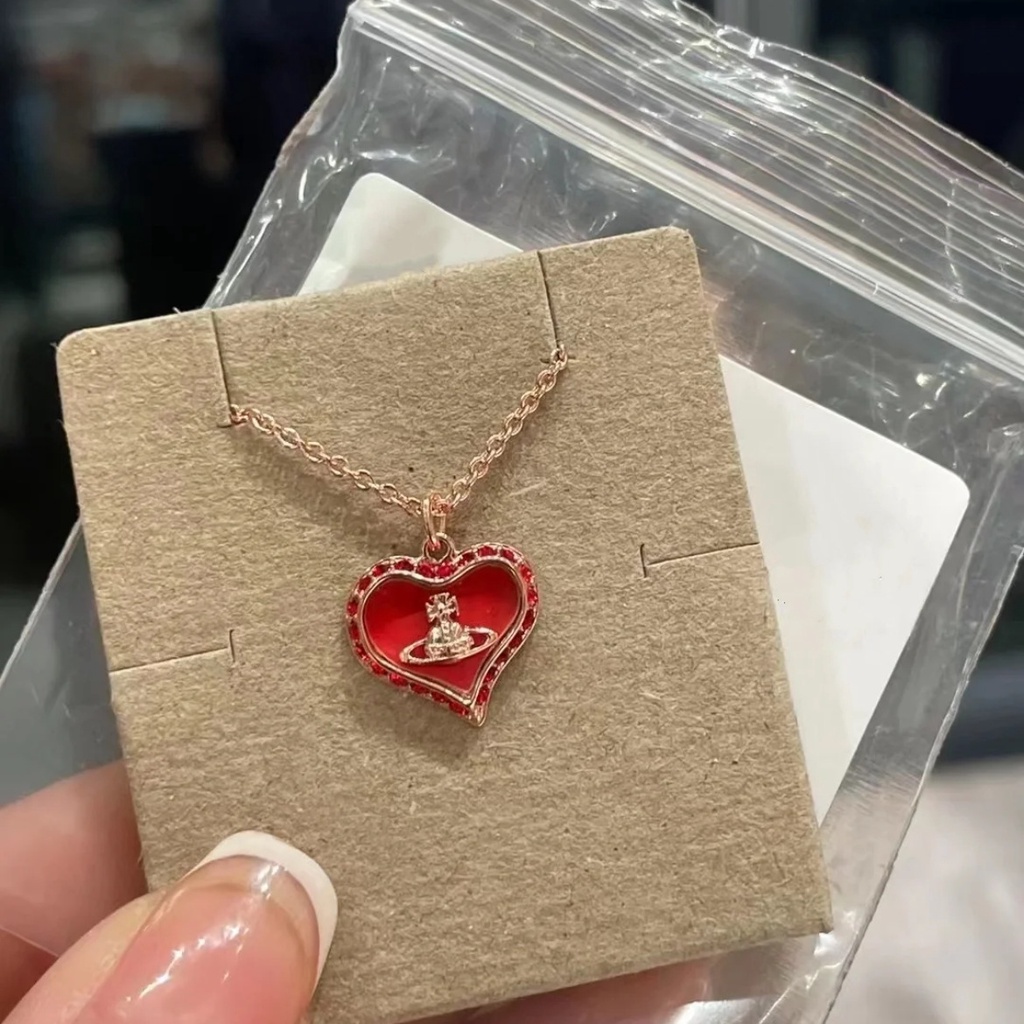 VIVIENNE WESTWOOD Tình Yêu Kim Cương Necklace Saturn Pendant