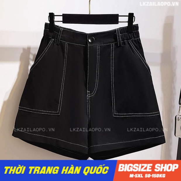 quần jean ngắn Bigsize quần ống rộng nữ chữ a lưng cao cạp cao chữ a mùa hè Phong cách Hàn Quốc Thời Trang tiểu thư cá tính xinh đẹp bigsizegiaree