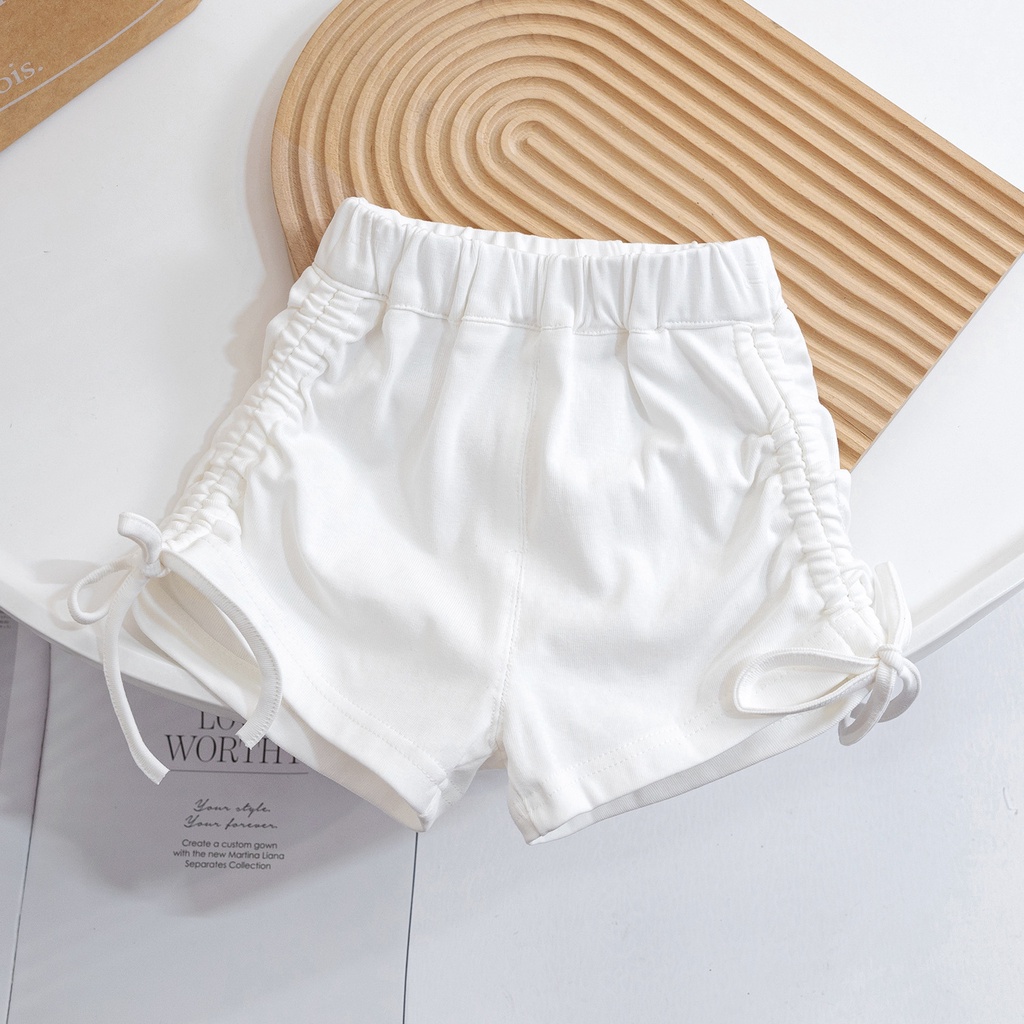 Quần Short Cotton Màu Sắc Đơn Giản Thời Trang Mùa Hè Cho Bé Gái
