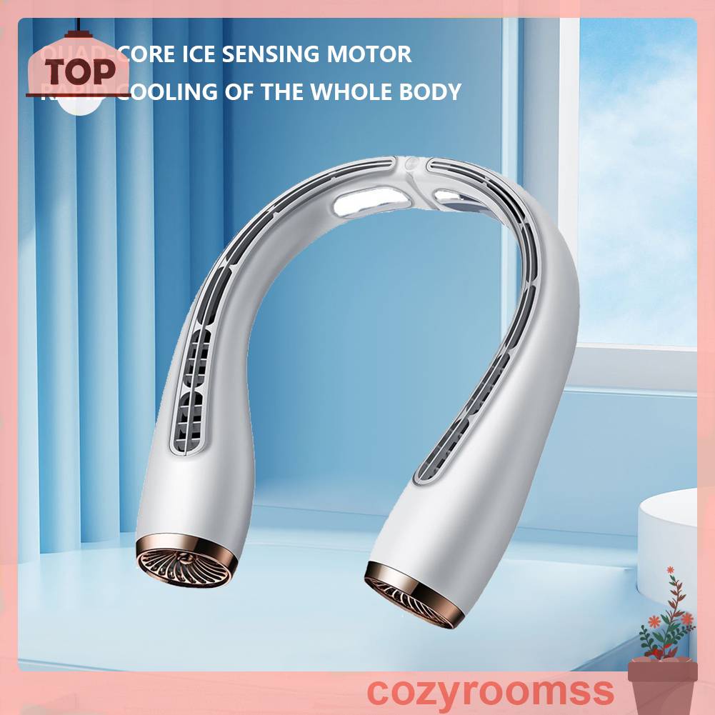 Quạt USB Đeo Cổ Không Cánh Không Gây Tiếng Ồn Tiện Dụng Cho Gia Đình