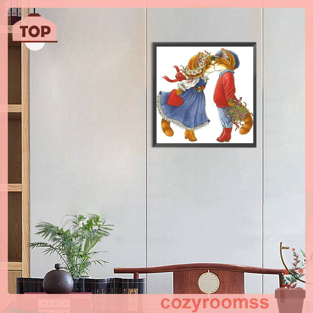 Tranh Đính Đá Kim Cương Toàn Bộ 5D DIY Hình Vẽ Mèo Trang Trí Nhà Cửa