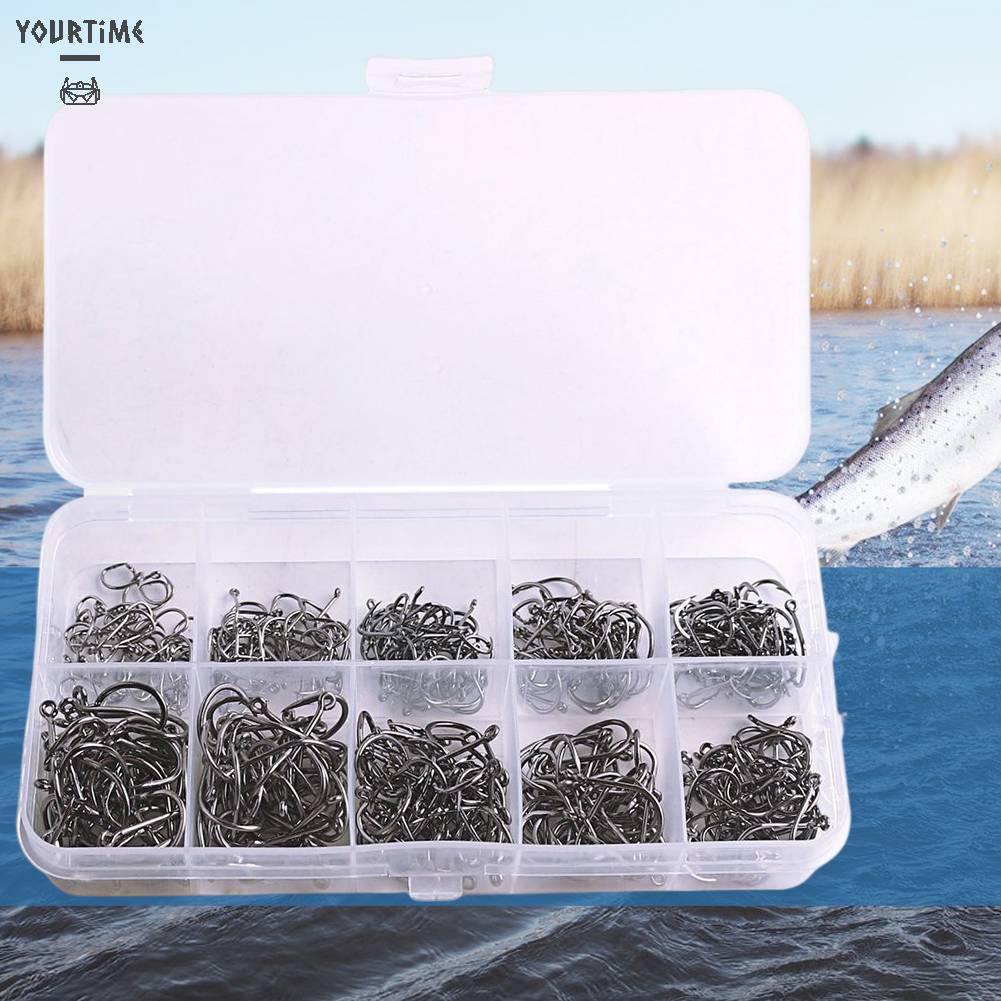 Set 400 Lưỡi Câu Cá Bằng Thép Carbon Cao Cấp