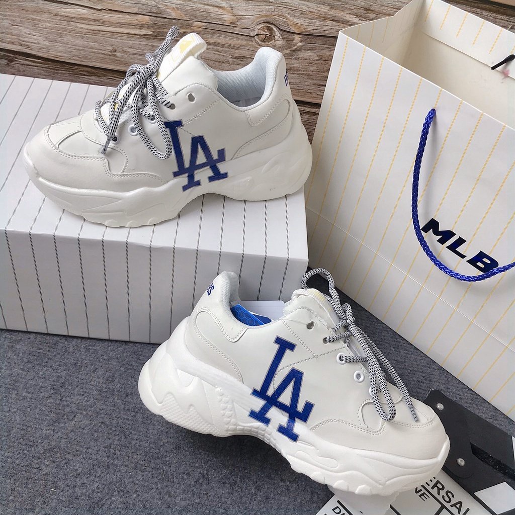 Giày Thể Thao MLB Ny LA Cao Cấp Nam Nữ Cao Cấp ,Giày Sneaker Tăng Chiều Cao Full Bill Box