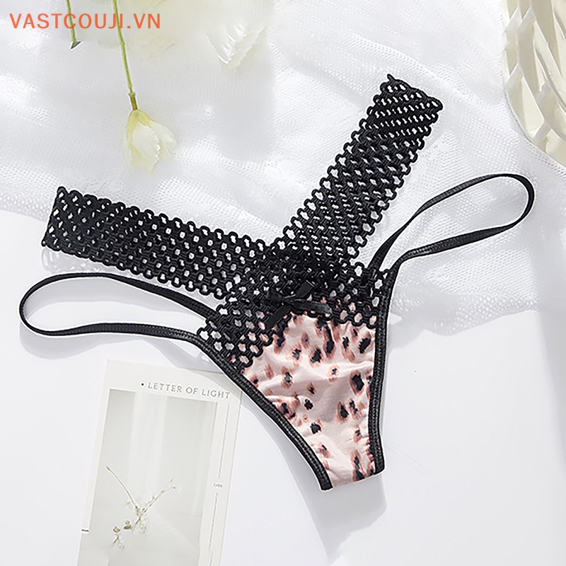 Quần Lót Ren Lưng Thấp Họa Tiết Da Báo Quyến Rũ Cho Nữ