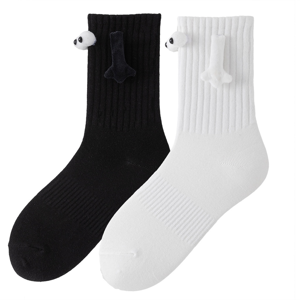 Tiktok Vớ Cotton Mềm Thoải Mái Hình Búp Bê Đôi Mắt To Hoạt Hình Cá Tính Phong Cách Cùng Phong Cách