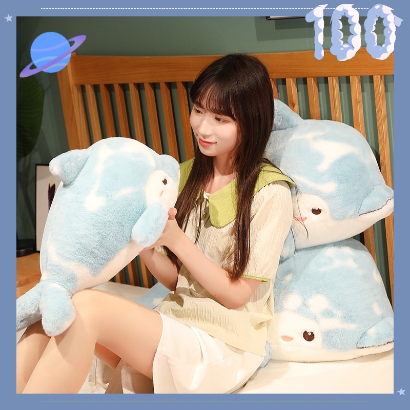 Cá Heo Nhồi Bông Mềm Mại Dễ Thương Động Vật Biển Mềm Màu Xanh Đồ Chơi Nhồi Bông