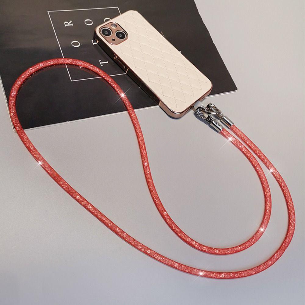 BEBETTERM Dây Đeo Điện Thoại / Móc Khóa Đính Đá Pha Lê Lấp Lánh Chống Thất Lạc Tiện Dụng