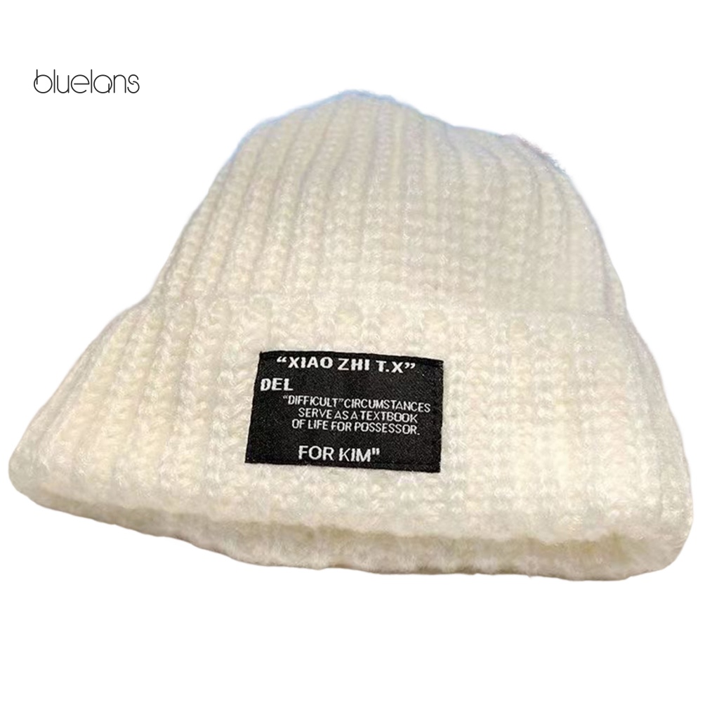 Mũ Beanie Dệt Kim Mềm Mại Dày Dặn Giữ Ấm Mùa Đông Co Giãn Một Kích Thước Cho Nữ