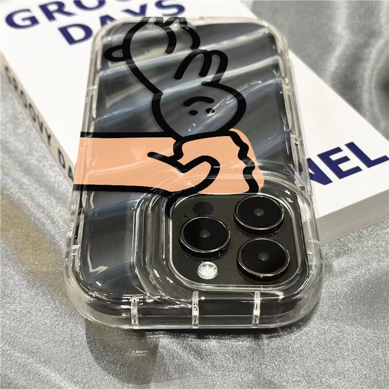 Ốp Điện Thoại Mềm Trong Suốt In Hình Thỏ Trắng Dễ Thương Cho Iphone 1312 14Promax 11 xr 7 8 ZAL8