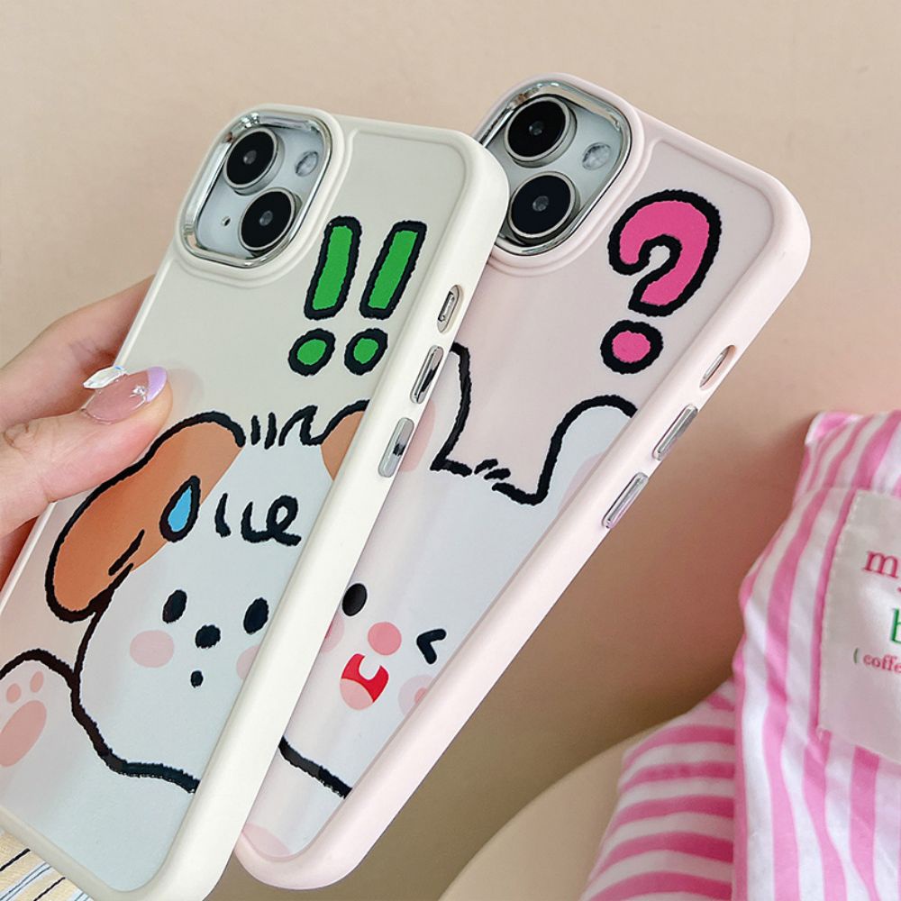 Ốp Điện Thoại TPU Dẻo Họa Tiết Hoạt Hình Chú Thỏ / Cún Cưng Dễ Thương Chống Sốc Cho IPhone 11 12 13 14 Pro Max