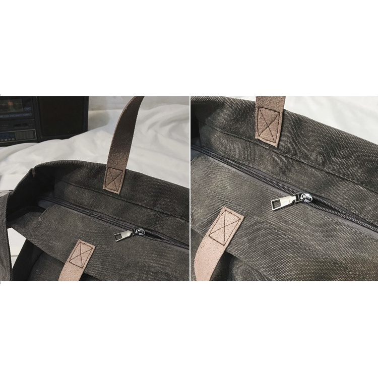 Túi đeo vai thủy triều nhãn hiệu nước giặt vải bạt nghiêng túi xách cũ đơn giản    笔记