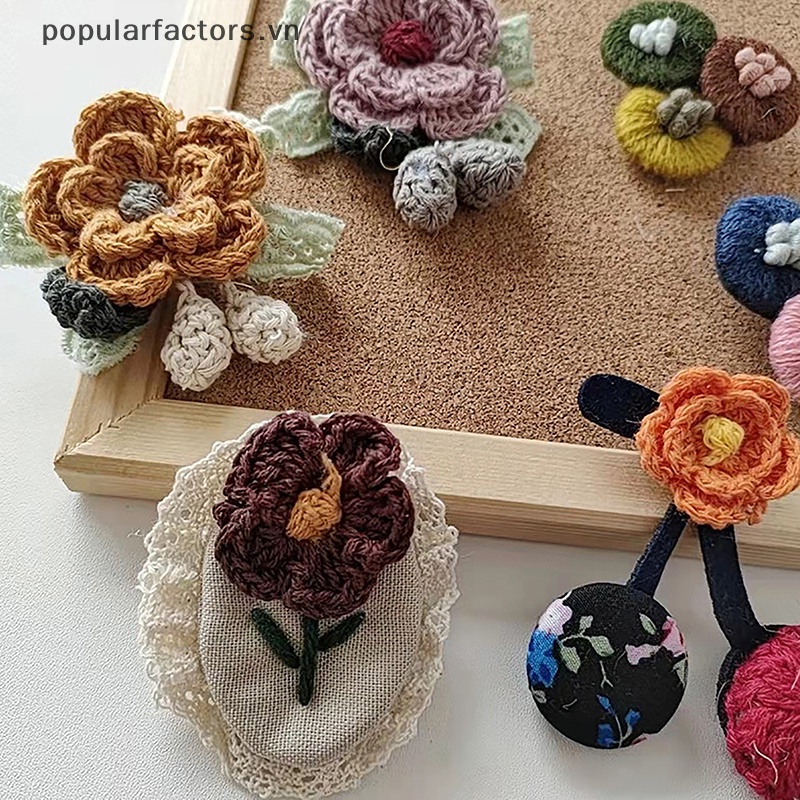 Set 2 Ghim Cài Áo Hình Hoa / Trái Tim Nhiều Màu Sắc Cho Bé