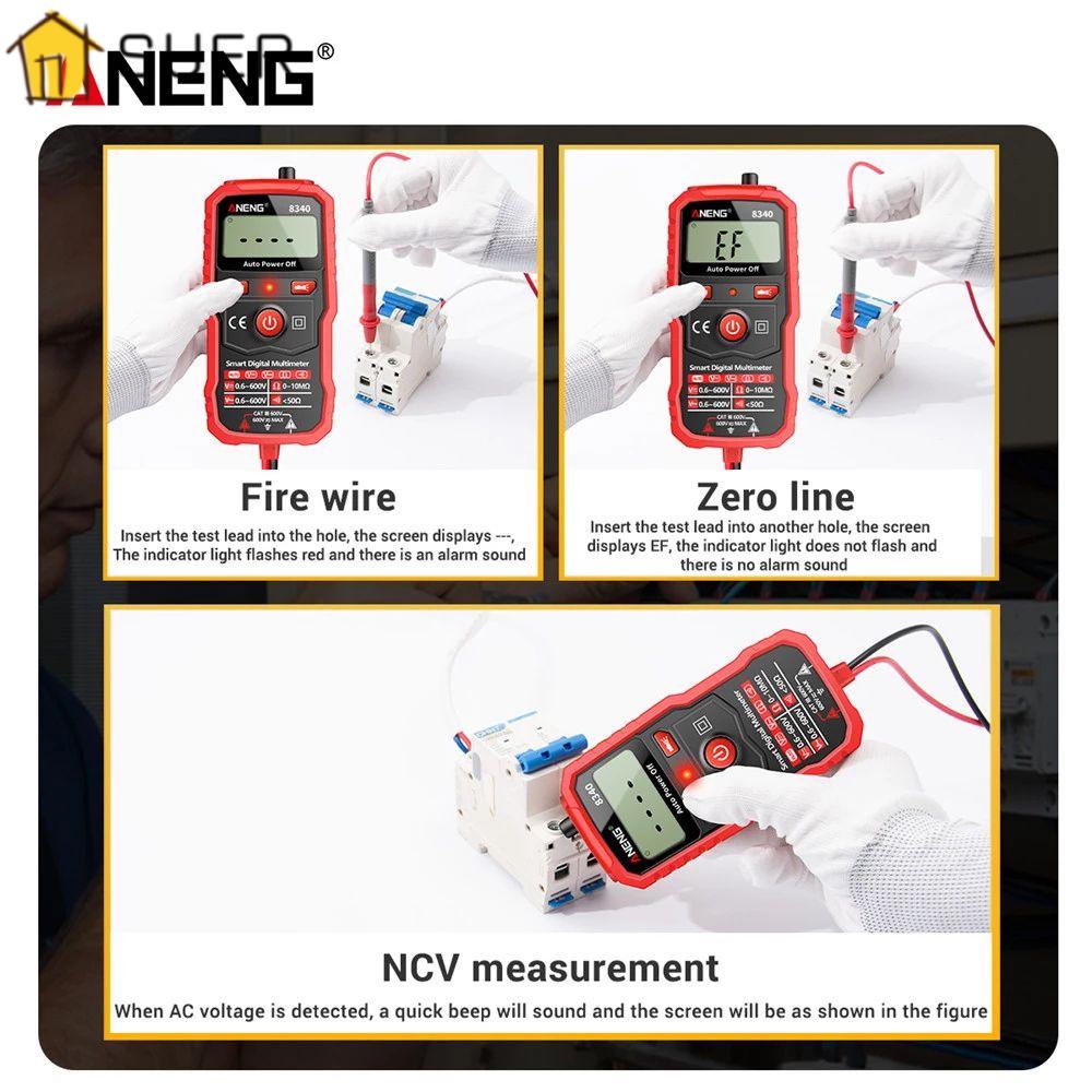 SUENIN Đồng Hồ Vạn Năng Kỹ Thuật Số Thông Minh ANENG 8340 NCV AC / DC