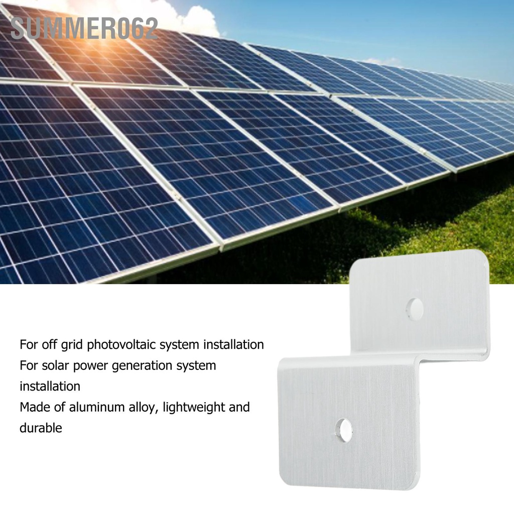 Summer062 Bảng điều khiển năng lượng mặt trời 4 CÁI gắn giá đỡ hợp kim nhôm Z cho hệ thống phát điện ngoài