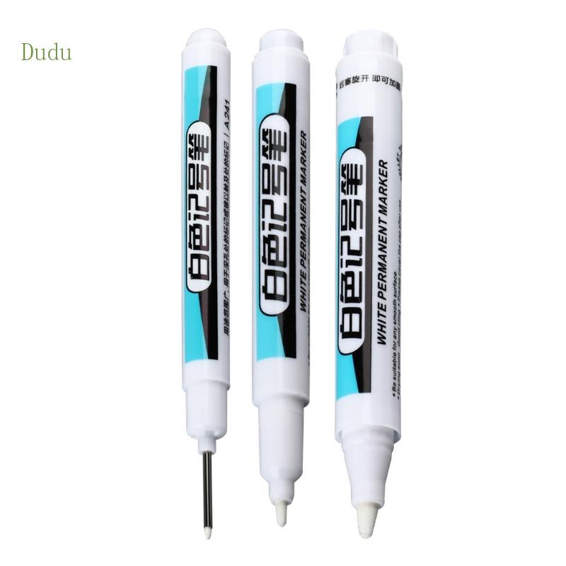 Set 4 Bút Lông Đánh Dấu Vĩnh Viễn Mau Khô Màu Trắng Dành Cho Kim Loại
