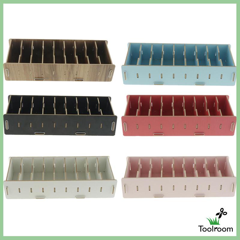 Khay Đựng Thẻ Tên Để Bàn 9 Ngăn Màu Đen