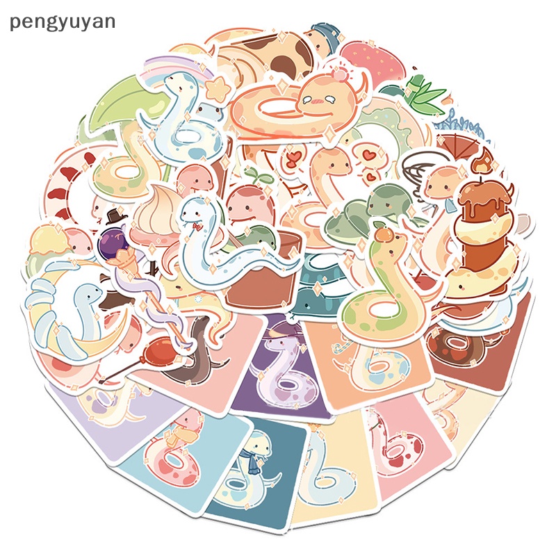 Bộ 50 Miếng Dán Trang Trí Xe Hơi Họa Tiết Hoạt Hình &amp; Động Vật Graffiti DIY