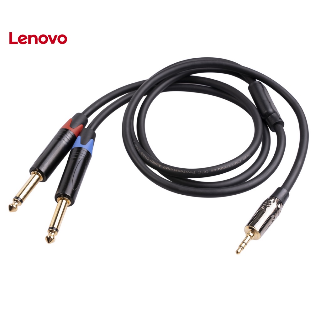 Dây Cáp Âm Thanh AUX Mạ Vàng Chuyển Đổi Đầu Cắm 3.5mm Sang Hai Đầu Cắm 6.35mm Chuyên Dụng