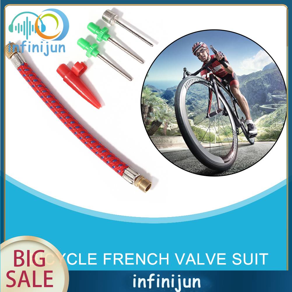 Set 5 Đầu Chuyển Đổi Ống Bơm Hơi Lốp Xe Đạp &amp; Bóng Rổ