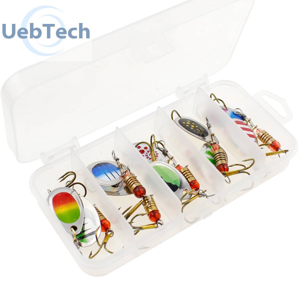 Set 10 Mồi Giả Nhử Cá Bằng Kim Loại Kèm Hộp Đựng