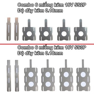 Combo 6 miếng kẽm 18V 5S2P 5S3P K02