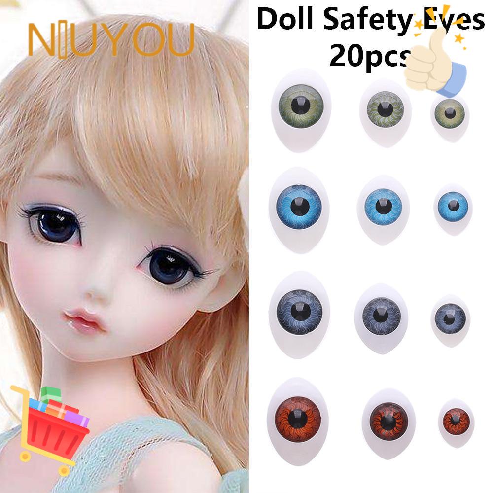 NIUYOU Set 20 Mắt Thú Nhồi Bông 4 Màu