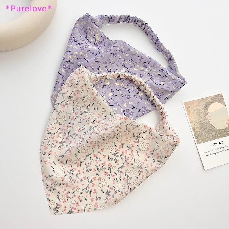 Băng Đô Co Giãn In Họa Tiết Hoa Xinh Xắn Cho Nữ Mới