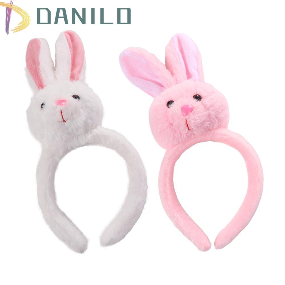 Băng Đô Cài Tóc Hình Thỏ Hoạt Hình Bằng Lông Nhung Dễ Thương Xinh Xắn Cho Nữ