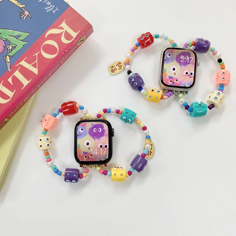 Dây Đeo Đồng Hồ Dạng Chuỗi Hạt Cho Apple Watch 8 7 6 5 4 3 49mm 45mm 44mm 42mm 41mm 40mm 38mm