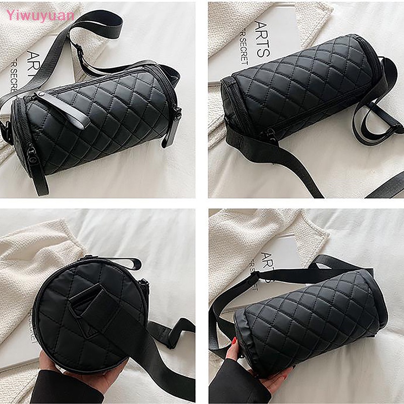 < Yiwuyuan > Túi Đeo Chéo Một Bên Ngực Hình Trụ Đa Năng Cao Cấp Phong Cách Hàn Quốc Mới Dành Cho Nam Nữ