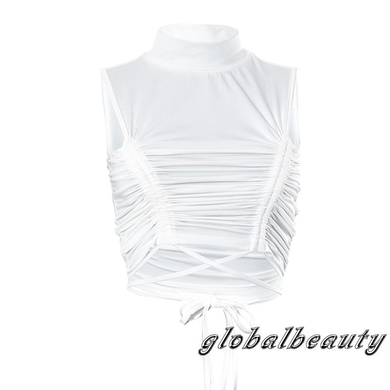 Áo Croptop Sát Nách Màu Trơn Dáng Ôm Thời Trang Mùa Hè Cho Nữ