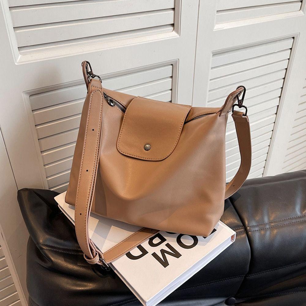 IVORY Túi Đeo Chéo Da PU Sức Chứa Lớn Có Thể Điều Chỉnh Thời Trang Đường Phố