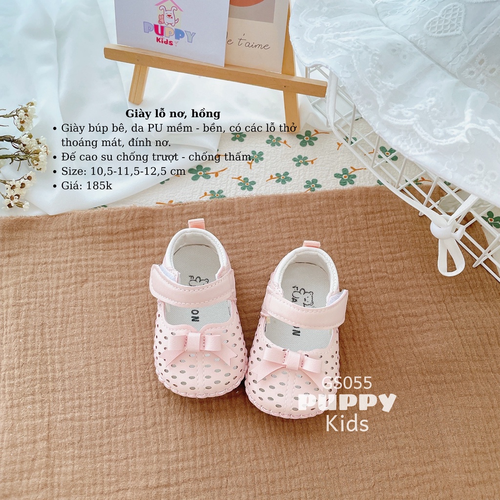 (GS055) (0-18m) Giày dành cho bé gái (PUPPY KIDS)