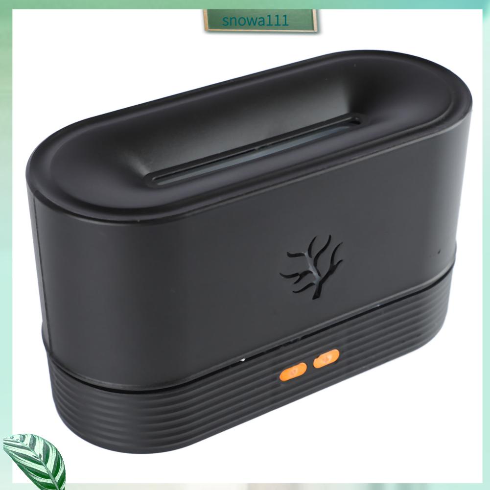 Snowwa Máy khuếch tán hương thơm không khí ngọn lửa đầy màu sắc tạo độ ẩm Mini tinh dầu ồn ào cho văn phòng tại nhà Màu đen