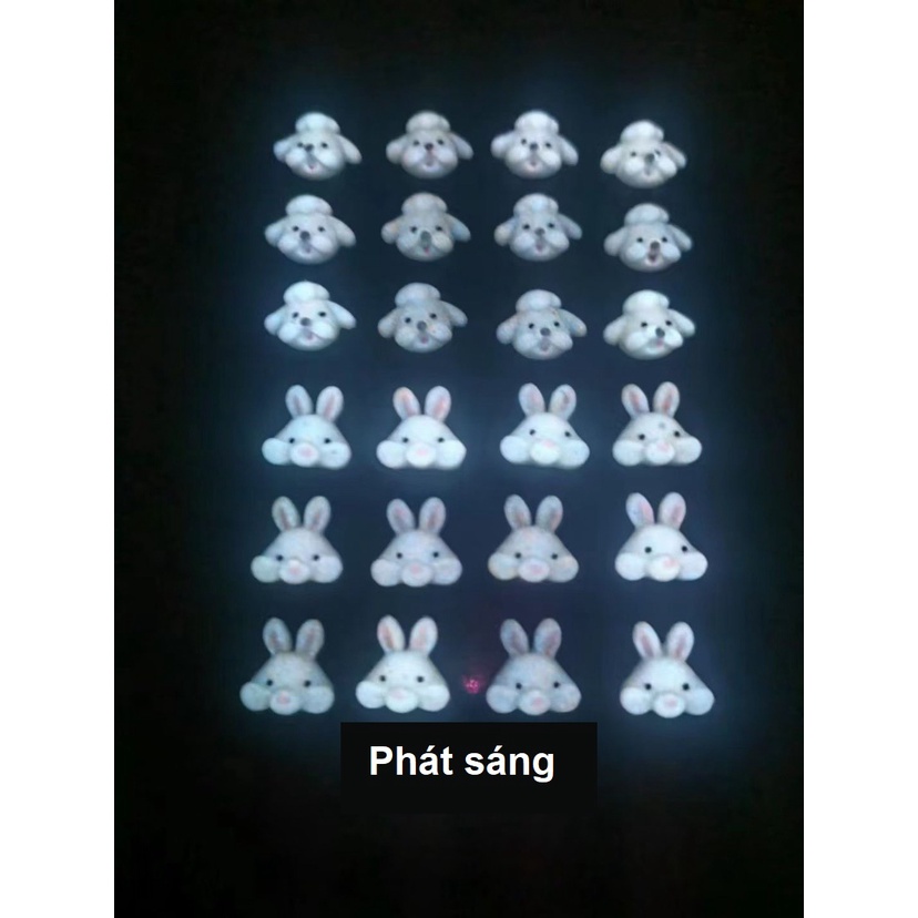 Charm Thú Hoạt Hình Hàn Quốc 2023 Phát Sáng Siêu Đáng Yêu | Trang Trí Móng Tay