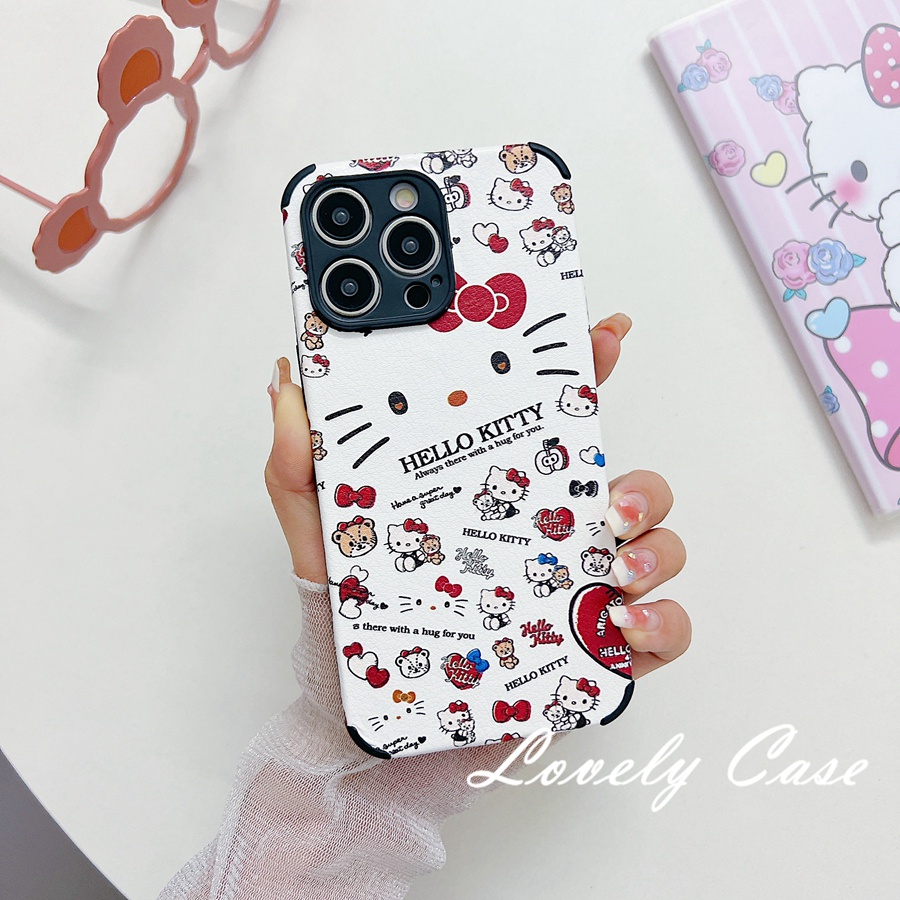 Ốp Điện Thoại Mềm In Hoạt Hình Hello Kitty Cho IPhone 14 13 12 11 Pro Max X XR Xs Max 7 8 Plus SE 2020