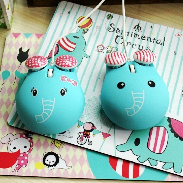 Chuột Máy Tính usb Hình Voi Hoạt Hình Dễ Thương Thời Trang Cho Cặp Đôi