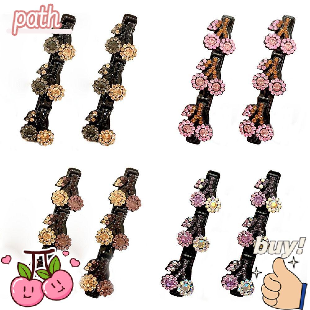 PATH Set 2 / 4 Kẹp Tóc Hình Quả Cherry Đính Đá Dễ Thương Cho Nữ